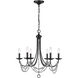 Mirabella 6 Light 26 inch Matte Black Chandelier Ceiling Light